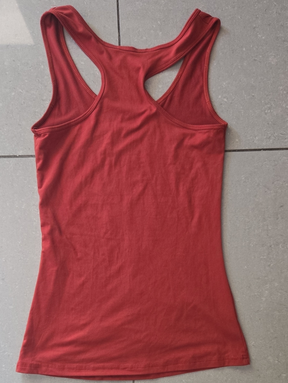 Hot Kiss Rust Red Racerback Tank Top - Picture 3 of 3